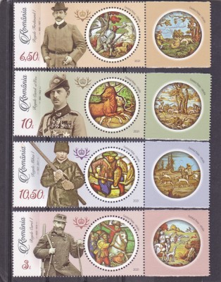 ROMANIA 2021 - PASIUNILE REGILOR ROMANIEI (II), VINIETA DE POSTA , MNH - LP 2351 foto