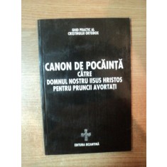 CANON DE POCAINTA CATRE DOMNUL NOSTRU IISUS HRISTOS PENTRU PRUNCII AVORTATI