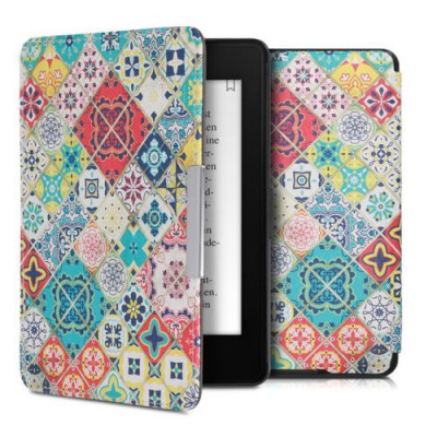 Husa pentru Kindle Paperwhite 7, Piele ecologica, Multicolor, 45569.17 foto