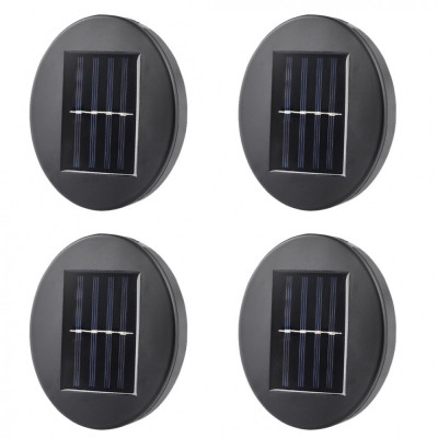 Set 4x lampi solare exterior, 4 LED, 125 mm x 100mm, senzor de lumina, BZRSH foto