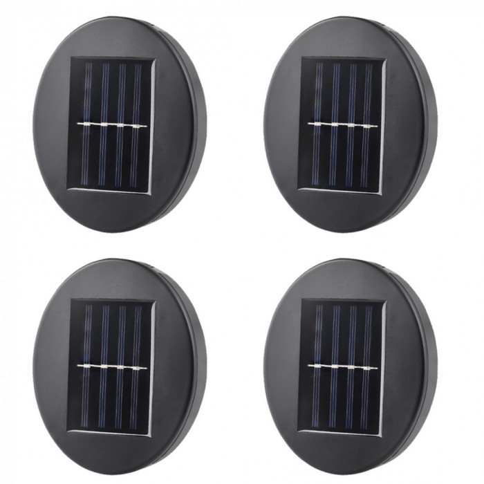 Set 4x lampi solare exterior, 4 LED, 125 mm x 100mm, senzor de lumina, BZRSH
