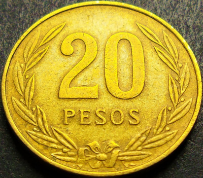 Moneda exotica 20 PESOS - COLUMBIA , anul 1984 * Cod 1776 B foto