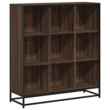 Cumpara ieftin Biblioteca, stejar maro, 97,5x33x107,5 cm, lemn prelucrat/metal