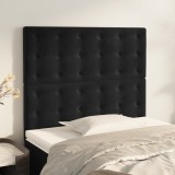 vidaXL Tăblii de pat, 2 buc, negru, 90x5x78/88 cm, catifea