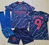 Echipament Fotbal Copii Haaland Manchester City, 5-12 Ani: Tricou, Short, Jambiere