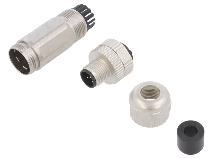 Conector M12 tată 5 pini IP65
