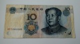 BANCNOTA CHINA 10 YUAN 1999