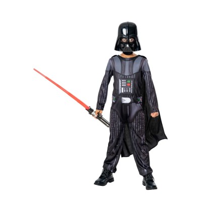 Costum Darth Vader cu sabie laser pentru copii - Star Wars 7-8 ani 122-128 cm foto