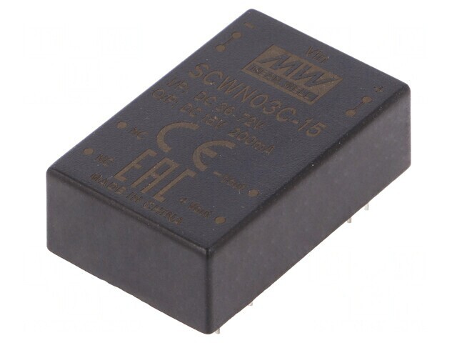 Convertor DC/DC 3W 36-72V la 15V 200mA DIP24