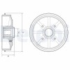 Tambur frana Delphi BFR484 Citroen DS Peugeot 208 C-Elysee C3 II III C4 Cactus DS3