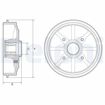 DELPHI BFR484 Tambur frana foto