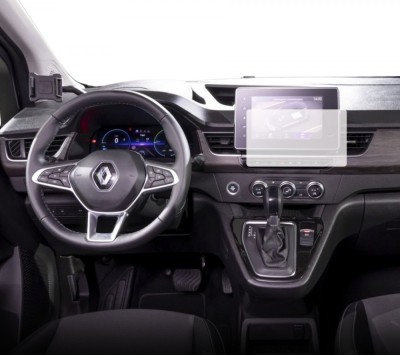 Folie Protectie Navigatie Renault Kangoo 2020+, Duragon, protectie Display Navigatie, silicon Transparent, Anti-zgarieturi, kit instalare foto