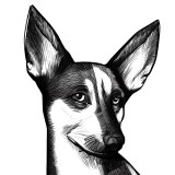 Cumpara ieftin Sticker decorativ Caine Basenji, Negru, 74 cm, 8146ST, Oem