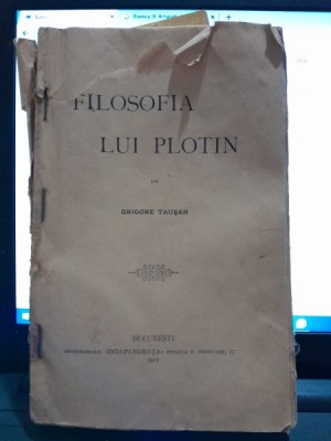 FILOSOFIA LUI PLOTIN - GRIGORE TAUSAN foto