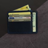 Cumpara ieftin Portcard Minimalist din Piele Naturala , Duma, Albastru