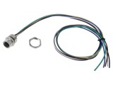 Conector M12 soclu mamă 5 pini 2A 60V IP67 drept cu cablu 0,5m LUTRONIC