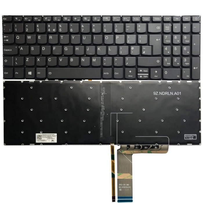 Tastatura Laptop, Lenovo, V15-IIL Type 82C5, iluminata, layout UK