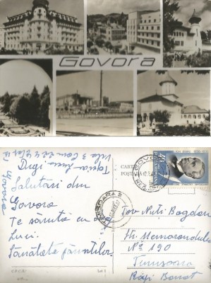 *Romania, Govora, carte posta ilustrata circulata intern, 1966 foto