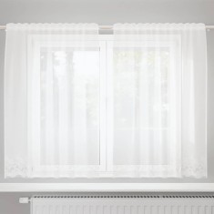 Perdele cu perdele Alb 150 x 140 cm Poliester foto