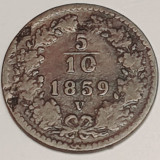 3294 Lombardia Venetia 5&frasl;10 Kreuzer 1859 monetaria V (Austro-Ungaria) km 2182