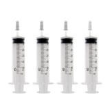 Set de 4 seringi pentru hrana animalelor Bastour, plastic, transparent/alb/negru, 13,7 x 3,1 cm, 60 ml