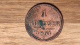 Austria Imperiu Habsburgic - moneda de colectie - 1 kreuzer 1851 A - impecabila!