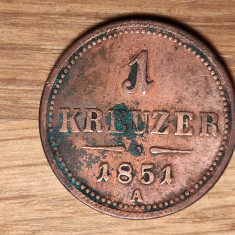 Austria Imperiu Habsburgic - moneda de colectie - 1 kreuzer 1851 A - impecabila!