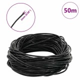 vidaXL Cord din Piele Negru &Oslash;2 mm x 50 m Piele 42021957