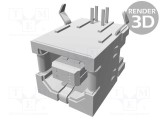 Conector USB B soclu THT 90&deg; aurit TE Connectivity