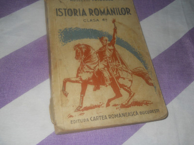 Istoria romanilor cls. IV A secundara- Th. Aguletti , Marin Petrescu,1935 foto