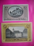 HOPCT BANCNOTA NOTGELD NR 39 - ST STEFAN - SET 2 BUC -10 SI 20 HELLER 1920 -AUSTRIA-UNC
