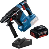 Bosch GBH 18V-24 C + GBA + GAL 18V-40 - Rotopercutor SDS-Plus 2.4 J + Set 1 acumulator si incarcator Li-Ion 18 V 6 Ah