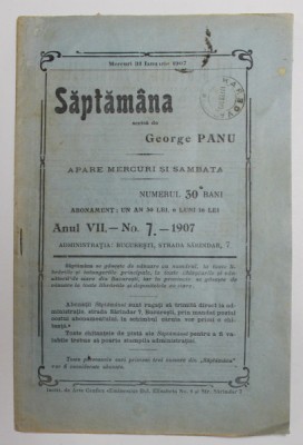 SAPTAMANA , REVISTA , ANUL VII , Nr. 7 , 1907 foto