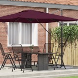 vidaXL Umbrelă pentru Patio Bordo Aluminiu, Poliester Mare