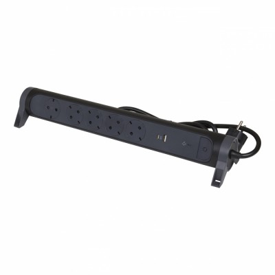 Bloc multipriza mobil rotativ 5x2P+T SPD-Supratensiune USB A+C si intrerupator Legrand 694514 foto