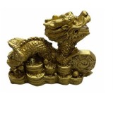Dragon din rasina cu simbol ying yang 9x7cm, model FS514