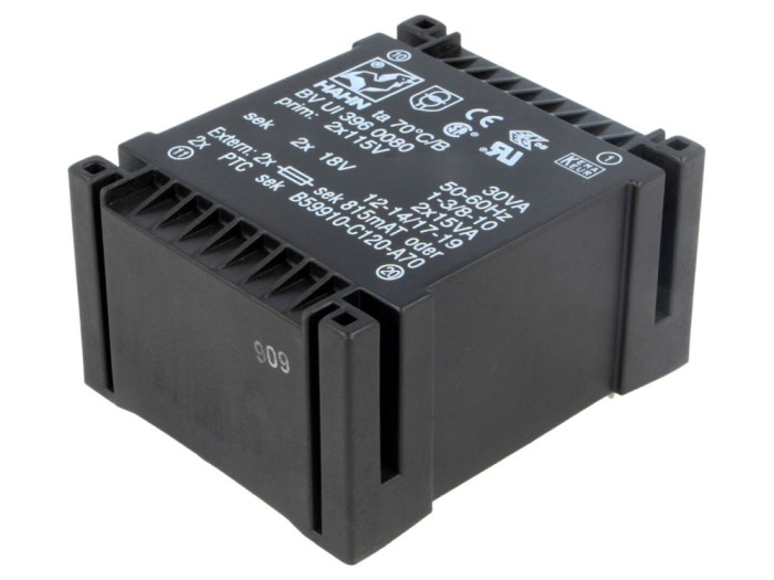 Transformator &icirc;ncapsulat 30VA 2x18V