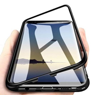 Husa Samsung Galaxy S8 , Magnetica Negru, Perfect Fit cu spate de sticla securizata premium foto
