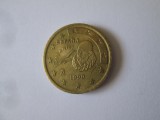 Spania 50 Euro Cent 1999, Europa, Cupru-Nichel