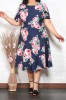Rochie in clos cu imprimeu Gloris Roze - 62Marimea, Yves