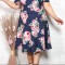 Rochie in clos cu imprimeu Gloris Roze - 58Marimea