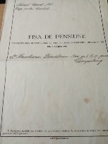 Act Fișa pensiune, pensionare 1937 foto