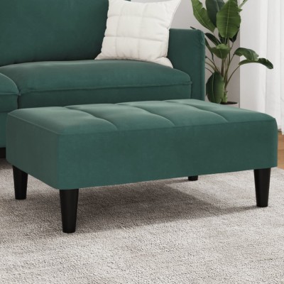 vidaXL Taburet, verde &amp;icirc;nchis, 77x55x31 cm, catifea foto