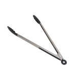 Cleste de servire din inox si silicon, cu inel de blocare si agatare, lungime 37cm Z-TOOLS / ZTS9256