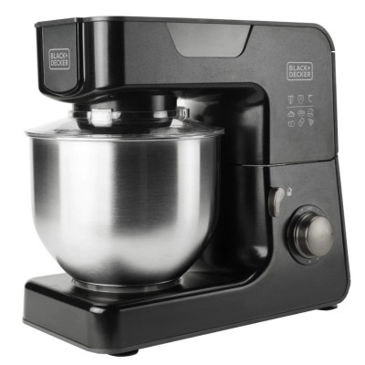 Mixer cu bol din inox BXKM1000E BlackDecker S9130060B, 1000 W, 5.2 l foto