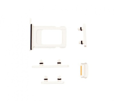 Side Key iPhone 14, 14 Plus, SET, Silver foto