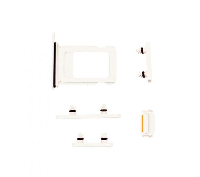 Side Key iPhone 14, 14 Plus, SET, Silver
