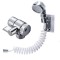Set extensie de dus, flippy, pentru baterie baie sau bucatarie, 4 piese, filtru de ioni negativi, furtun flexibil de 1.5 metri, argintiu