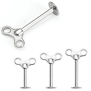 Labret din o&Aring;&pound;el inoxidabil - cheie - Dimensiune: 1,2 mm x 6 mm