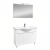 Set Mobilier Baie Leziter Ruben Prime 105 Alb cu Oglinda CUBE Ceramica 105cm